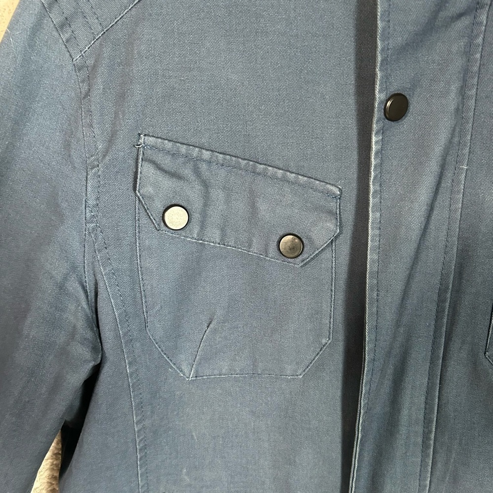 Wantdo Men's Heavy Casual Cotton Lined Jacket. Blue Size Medium. Preppy Casual - Picture 2 of 13